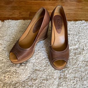 Michael Kors Peep Toe Wedges
